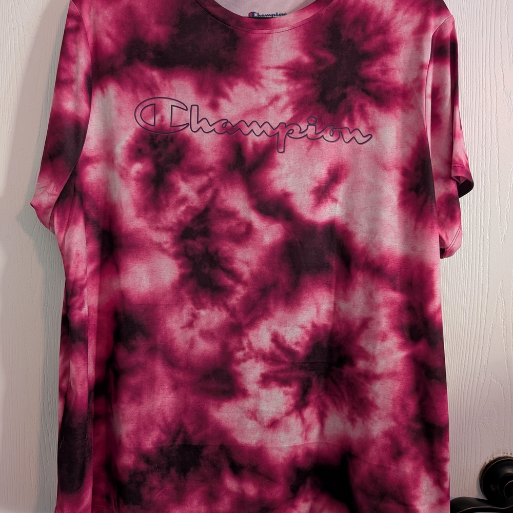 Champion Magenta Tie-Dye Tee